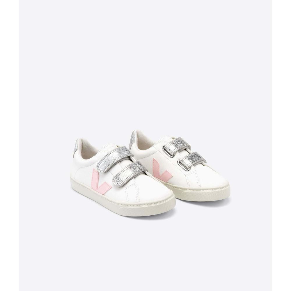 Pantofi Copii Veja ESPLAR CHROMEFREE White/Pink | RO 731PJJ